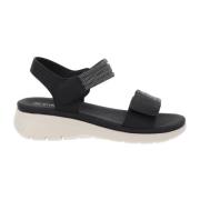 Dames Sandalen van Kunstleer en Stof Cinzia Soft , Black , Dames