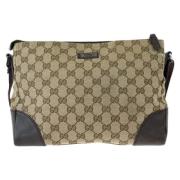 Pre-owned Canvas gucci-bags Gucci Vintage , Beige , Dames