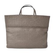 Pre-owned Leather shoulder-bags Bottega Veneta Vintage , Gray , Dames