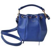 Pre-owned Leather handbags Yves Saint Laurent Vintage , Blue , Dames