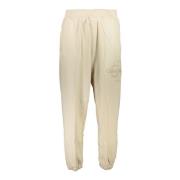 Beige Katoenen Sportbroek met Borduursel Calvin Klein , Beige , Heren