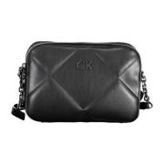 Zwarte Schoudertas met Verstelbare Band Calvin Klein , Black , Dames