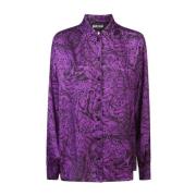 Paarse Shirts voor Vrouwen Aw24 Just Cavalli , Purple , Dames