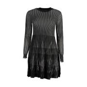 Elegante jurk met lange mouwen en hoge hals Desigual , Black , Dames