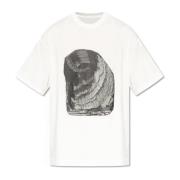 T-shirt met print Issey Miyake , White , Heren