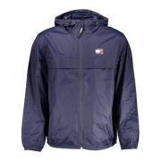 Sportieve Waterdichte Jas Blauw Capuchon Tommy Hilfiger , Blue , Heren