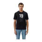 Geborduurd logo T-shirt - Blauw Armani Exchange , Blue , Heren