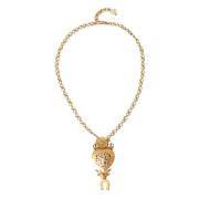 Gouden Kristal Charme Ketting Dolce & Gabbana , Yellow , Dames