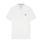 Flatback Pique Polo Shirt Lyle & Scott , White , Heren