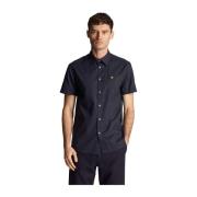 Korte Mouw Poplin Overhemd Lyle & Scott , Blue , Heren