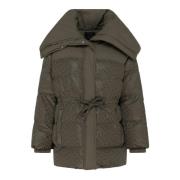 Groene Puffer Jas Pinko , Green , Dames