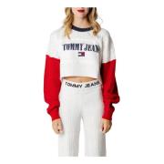 Wit Gebreid Lang Mouwen Ronde Hals Tommy Hilfiger , White , Dames