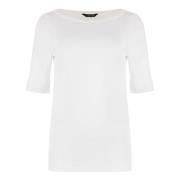 Katoenen top met manchetten Ralph Lauren , White , Dames