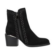 Studded Zip Enkellaarzen Alma EN Pena , Black , Dames