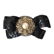 Zwarte Pailletten Parel Handgemaakte Broche Haarspeld Dolce & Gabbana ...