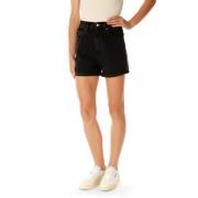 Hoge Taille Denim Shorts Denham , Gray , Dames