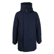 Blauwe Donsgevulde Hoodiejas Canada Goose , Blue , Heren