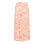 Kleurrijke Maxi Rok Abrikoos Dizzy Print Soaked in Luxury , Orange , D...