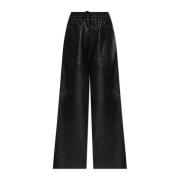 Leren broek 'Trackygz' Gestuz , Black , Dames