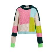 Patchwork Gebreide Trui Girlcrush Essentiel Antwerp , Multicolor , Dam...