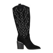 Studded Blokhak Laars Alma EN Pena , Black , Dames