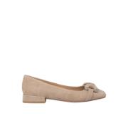 Platte ballerina met ronde neus detail Alma EN Pena , Beige , Dames