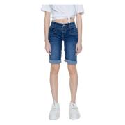 Blauwe Shorts met Zakken Street One , Blue , Dames