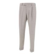 Grijze Wollen Broek Edge Collection PT Torino , Gray , Heren