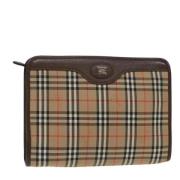 Pre-owned Canvas clutches Burberry Vintage , Beige , Dames