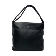 Pre-owned Leather handbags Prada Vintage , Black , Dames