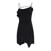 Jurk met zijdeafwerking Acne Studios , Black , Dames