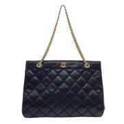 Pre-owned Leather chanel-bags Chanel Vintage , Black , Dames