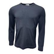 Navy Merino Athleisure Sweater Gran Sasso , Blue , Heren