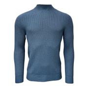 Rainwool Turtleneck Sweater Blauw Gran Sasso , Blue , Heren