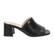 Leren Damessandalen Nerogiardini , Black , Dames