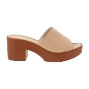 Leren Dames Sandalen Cinzia Soft , Beige , Dames