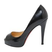 Pre-owned Leather heels Christian Louboutin Pre-owned , Black , Dames