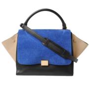 Pre-owned Leather handbags Celine Vintage , Blue , Dames