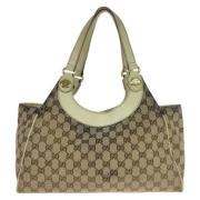 Pre-owned Canvas gucci-bags Gucci Vintage , Beige , Dames