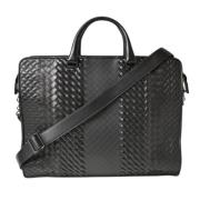 Pre-owned Leather handbags Bottega Veneta Vintage , Black , Heren