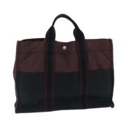 Pre-owned Canvas handbags Hermès Vintage , Black , Dames