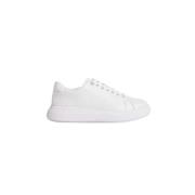 Heren Lage Top Leren Sneakers Calvin Klein , White , Heren