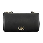 Zwarte Schoudertas met Verstelbare Band Calvin Klein , Black , Dames