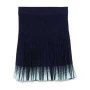 Blauwe Geribbelde Ombré Rok Emporio Armani , Blue , Dames