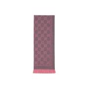 Jacquard GG Grafiet Sjaal Gucci , Pink , Dames