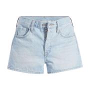 Gerolde Bermuda Shorts voor Vrouwen Levi's , Blue , Dames