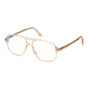 Blauw Blok Brillen FT 5737-B Tom Ford , Brown , Unisex