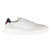 Sportieve Vetersneakers Wit Polyester Tommy Hilfiger , White , Heren