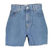 Denim Hot Pant Franje Shorts Tommy Hilfiger , Blue , Dames