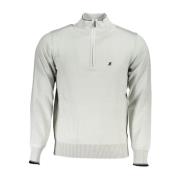 Geborduurde Half Zip Sweater U.s. Polo Assn. , Gray , Heren